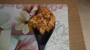 Recette Crumble Pêches&Grenade