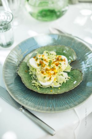 Recette Oeufs Mimosa au Poulet de Frédéric Anton :   Sublimer les Restes