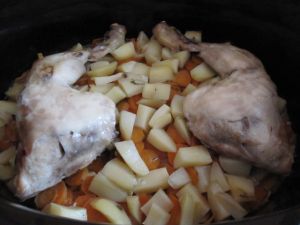 Recette Cuisses de poulet/carottes/pommes de terre