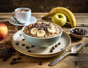 Recette Bowl cake fondant banane et chocolat : un petit-déjeuner gourmand et express