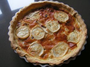 Recette Quiche aux lardons et bûche de chèvre