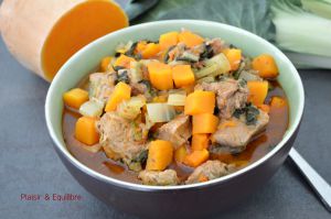 Recette Mijoté de veau aux blettes et butternut