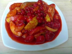Recette Tajine de fruits et sauce aux fraises