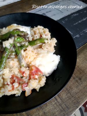 Recette Risotto asperges chorizo