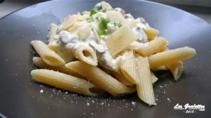 Recette Pasta vegan express (penne, champignons et fromage)