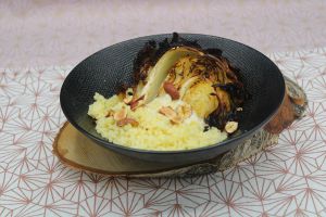 Recette *Choudou® rôti au four, sauce au parmesan et noisettes