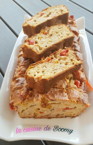 Recette Cake thon courgettes poivron