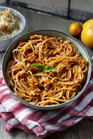 Recette Bolognaise végétale au potimarron