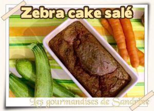 Recette Zebra cake salé carottes et courgette