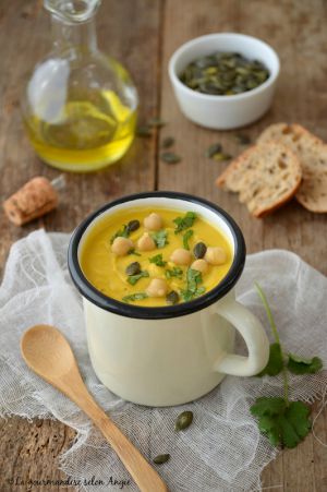 Recette Velouté express {Carottes & pois chiches} #vegan #sans gluten