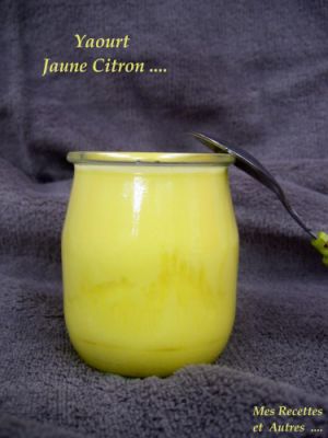 Recette Yaourt jaune citron