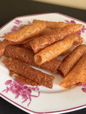 Recette Brandy snaps (mignardises fourrées à la chantilly)