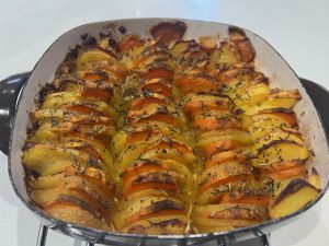 Recette Gratin de pommes de terre et patates douces