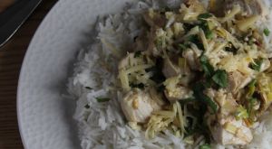 Recette Poulet à la crème de poireau & muscade
