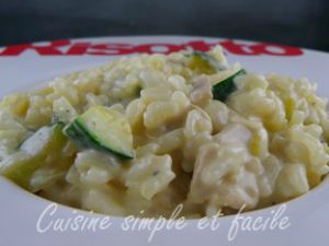 Recette Risotto poulet, courgettes et parmesan