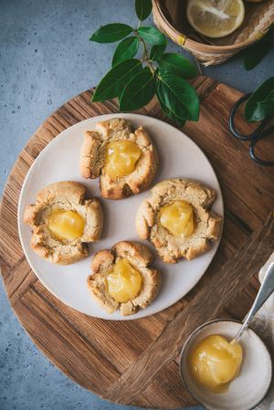 Recette Biscuits empreintes au citron et lemon curd