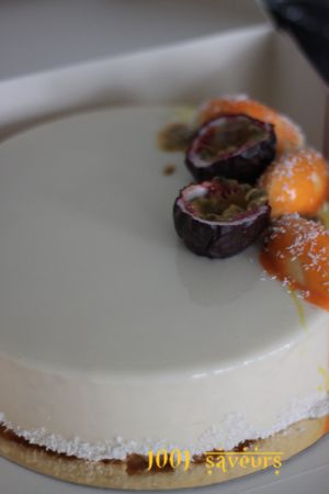 Recette Entremets Vanille, Mangue, Passion et coco