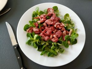Recette Salade de gésiers lardons