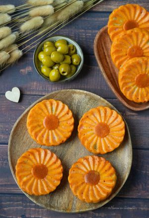 Recette Cakes moelleux pulpe de  tomates et olives