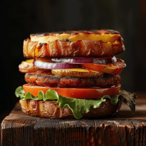 Recette Patata burger sans matière grasse ajoutée