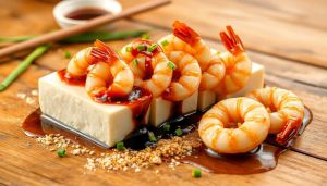 Recette Tofu farci aux crevettes : recette chinoise savoureuse