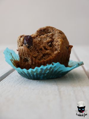 Recette Muffins au chocolat noir et à la cranberrie – Vegan