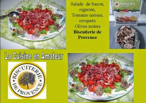 Recette Salade de Bacon, tomates et croquets