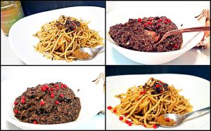 Recette Facile - Crème à l'ail / huile d'olive / olives noires / anchois