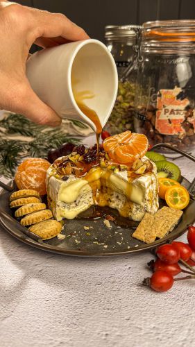 Recette Camembert farci cranberries et pistaches