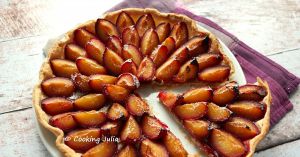 Recette Tarte aux prunes rouges et poussière de lune
