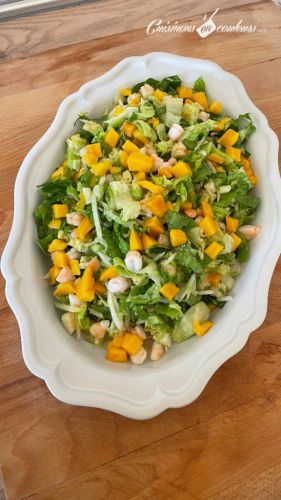 Recette Salade de crevettes, fenouil, mangue et avocat