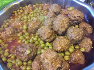 Recette Tajine de boulettes aux petits-pois