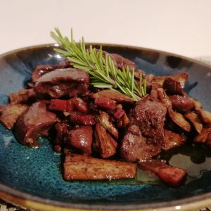 Recette Rognons de veau aux cèpes,au porto flambés au whisky