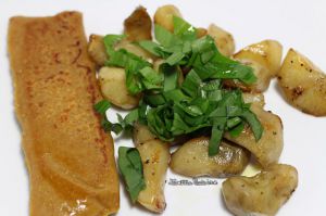 Recette Topinambours rôtis à l’ail des ours et Panés de lupins {Pâques vegan}