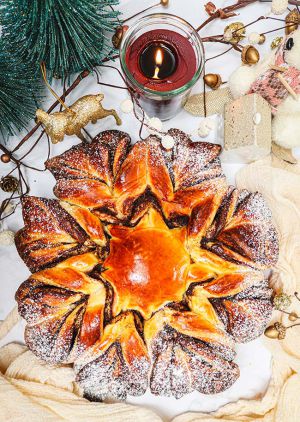 Recette Brioche flocon à la pâte à tartiner : la brioche parfaite pour Noël