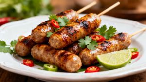 Recette Authentique : saucisses grillées Sai Krok Isan thaïlandaises