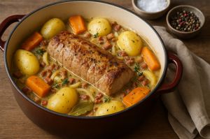 Recette Filet mignon de porc en cocotte : la recette fondante et conviviale à partager