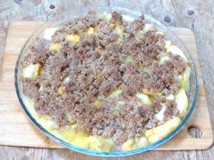 Recette Crumble pommes coings noisettes
