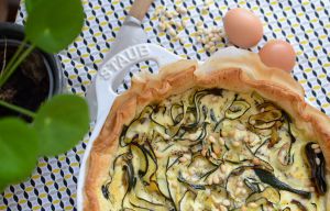 Recette Tarte courgettes et pignons #végétarien