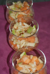 Recette Verrine de fenouil/melon/pomme golden