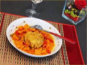 Recette Poulet pâte de curry rouge