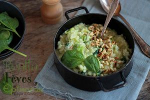 Recette Risotto Fèves Épinards & Pignons