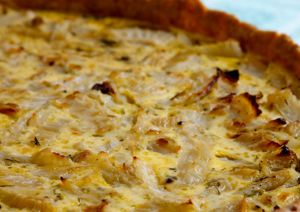 Recette Quiche légère toute amande au fenouil et au chèvre