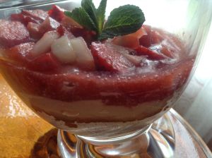 Recette Dessert de fraises à la mascarpone