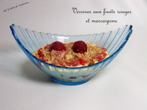 Recette Verrines aux fruits rouges et mascarpone