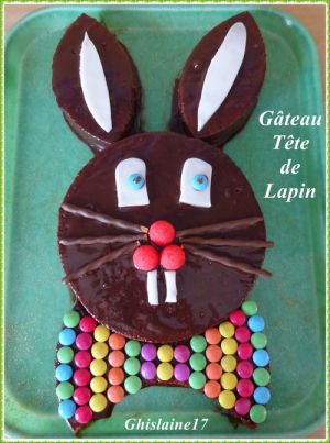 Recette Gâteau Tête de Lapin (gâteau au yaourt et ganache chocolat)