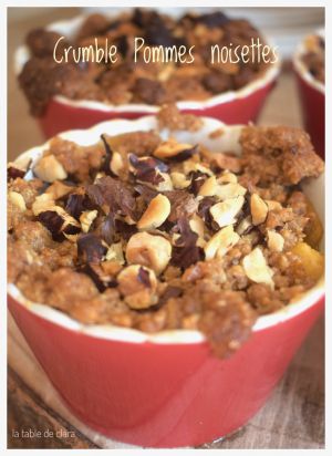 Recette Crumble pommes noisettes