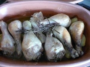 Recette Cuisses de poulet au romarin en cocotte de terre