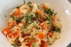 Recette Risotto à la carotte et au basilic