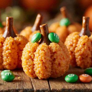 Recette Rice Krispie Treat Pumpkins – Fun & Easy Halloween Dessert